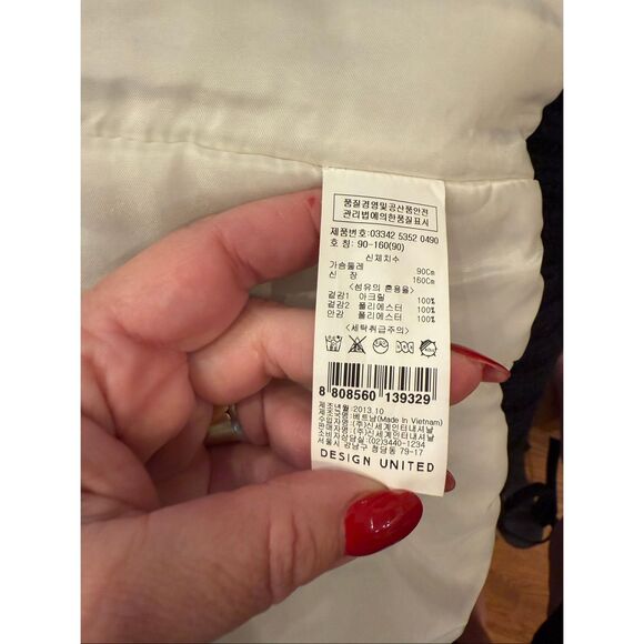 Vintage Design United Fleece Lined Navy & Cream Star Zip Up Cardigan Sweater sz - Picture 7 of 7